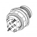 21033812431 PCB receptacle female front D-cod 4-pole